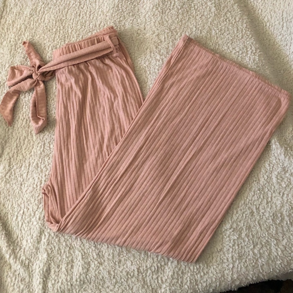 Women’s Peach Palazzo Pants / Wide Leg Pants